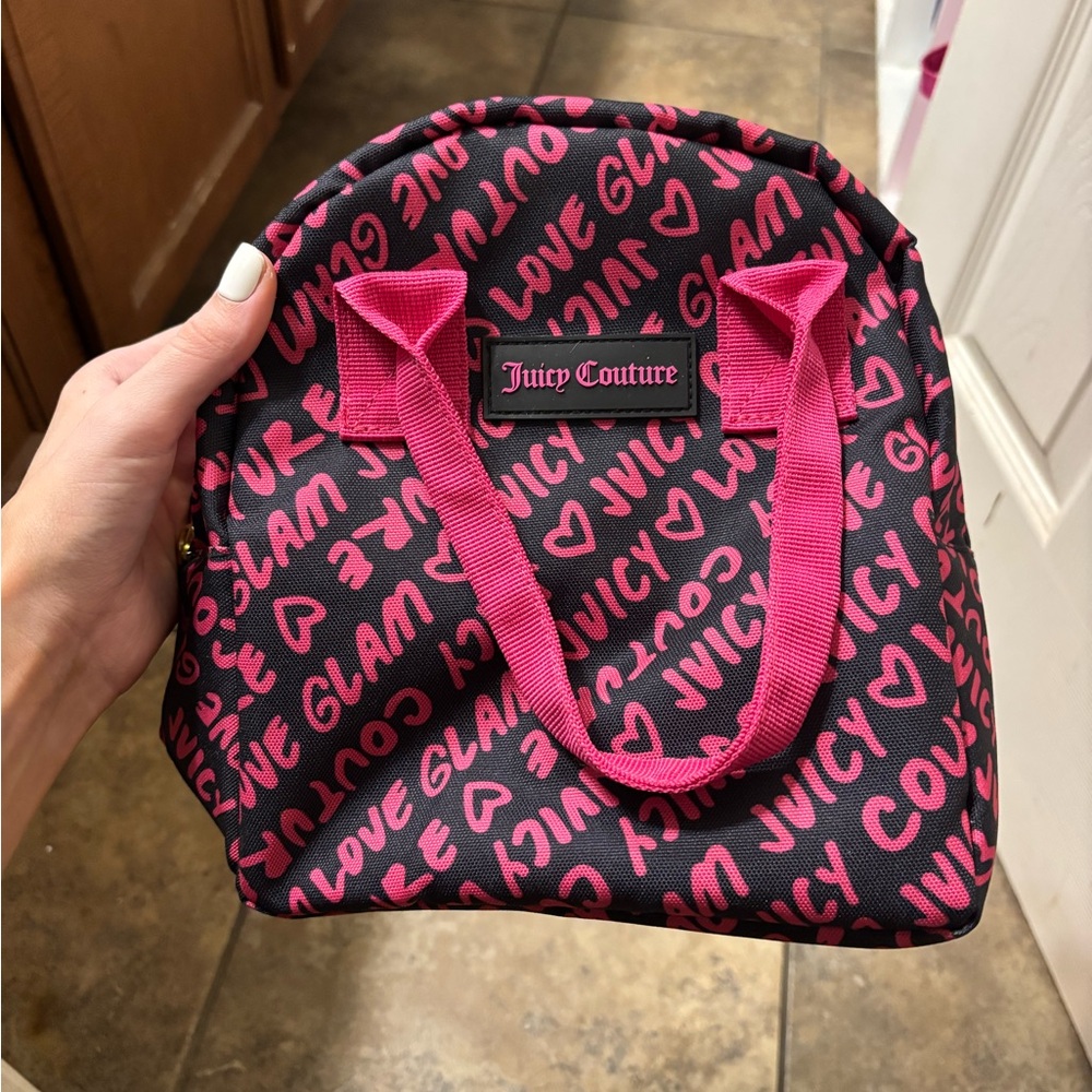 Juicy Couture Pink and Black Women's lunch box Bag